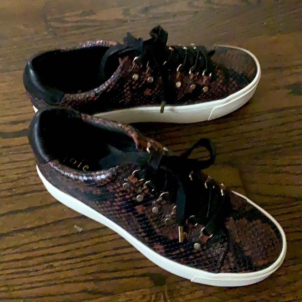 Joie Handan Rosewood Python Sneakers